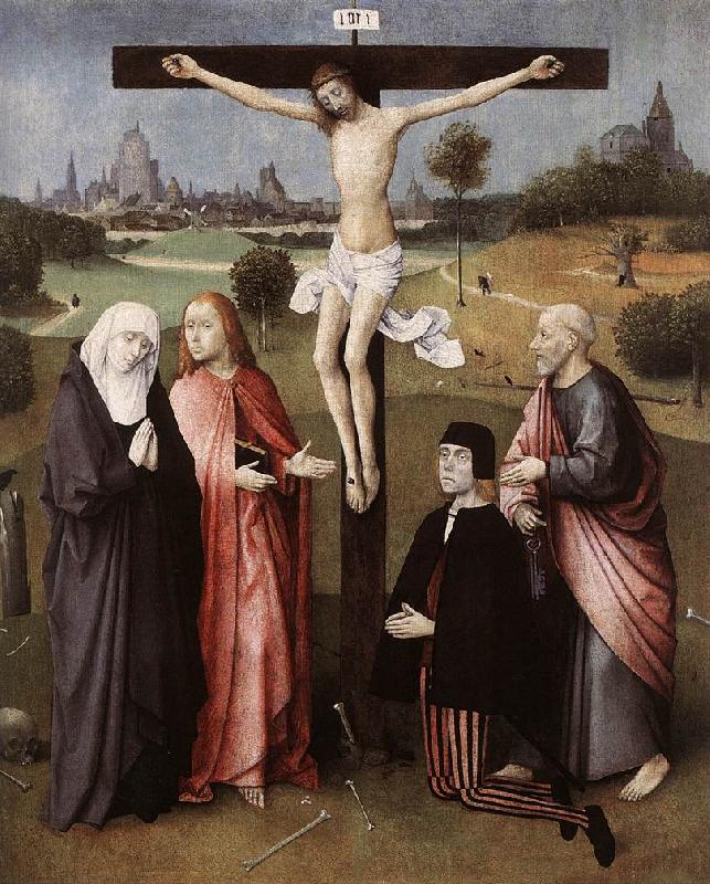 BOSCH, Hieronymus Crucifixion with a Donor  hgkl France oil painting art
